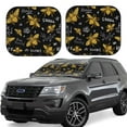thumbnail image 1 of Wukai Hohey Bee Golden Embroidery Car Front Windshield Sun Shade,Sun Visor Shield Block Automotive Interior Protector Blocks UV Rays-Small, 1 of 6