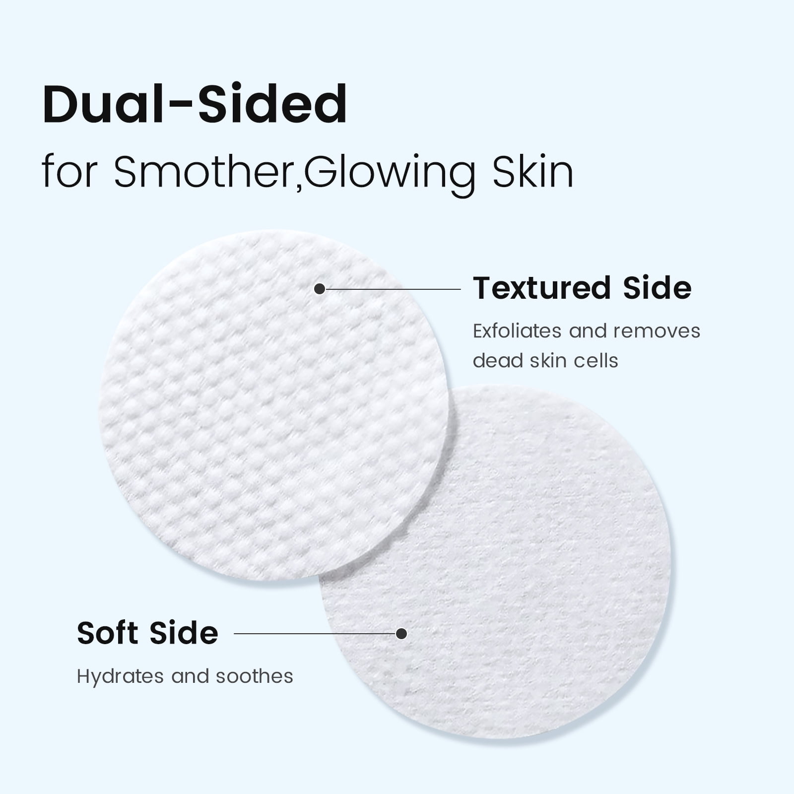 Lumissy Salicylic Acid Toner Pads, Dual-Texture Exfoliating Face Pads for Clear and Smooth Skin, 75ct