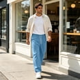 thumbnail image 7 of Men's Baggy Sweatpants Wide Leg Athletic Sweat Pants Elastic Drawstring Waist Open Bottom Joggers with Pockets, 3XL, 7 of 7