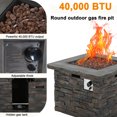 thumbnail image 3 of 35" Propane Gas Fire Pit Table, 50000 BTU Square Steel Fire Pit for Outside Patio Deck Garden Courtyard, 3 of 7