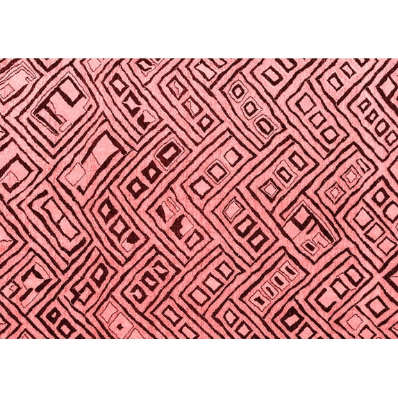 Ahgly Company Indoor Rectangle Solid Red Modern Area Rugs, 4' x 6'