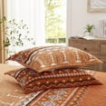 thumbnail image 6 of 2-Piece Twin Size Quilt Set - Orange Rust Bohemian Bedspread Coverlet with 1 Pillow Sham, Microfiber, 6 of 7