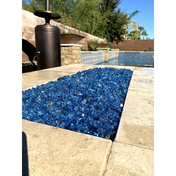 Element Fireglass 0.50" Pacific Blue Reflective Fire Glass, 10 lb
