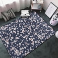 thumbnail image 3 of Area Rugs For Living Room Decor - Daisies Floral Dotted Navyblue Anti Slip Throw Washable Rugs 3x5 For Bedroom, Soft Indoor Carpet For Bedroom Living Room 60x39In, 3 of 5