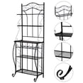 thumbnail image 4 of 5-Tier Kitchen Island Utility Storage Shelves, Microwave Carts On Sale Shelving Unit with Steel Frame, Bakers Rack Kitchen Shelves, Metal Storage Shelves for Kitchen Dining Room Garage, Q14554, 4 of 8