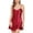 Wine Red, variant on Avidlove Women Sleepwear Satin Nightgown Mini Slip Chemise Short Nightwear Champagne S
