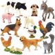 thumbnail image 1 of Set de juguetes Beetots de 12 figuras de animales de granja para niños, 1 of 8