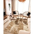thumbnail image 6 of Modern Shaggy Rug Abstract Geometric Rug Indoor for Living Room Bedroom Design 1523 (5x8 (5'2"x7'5"),Beige), 6 of 6