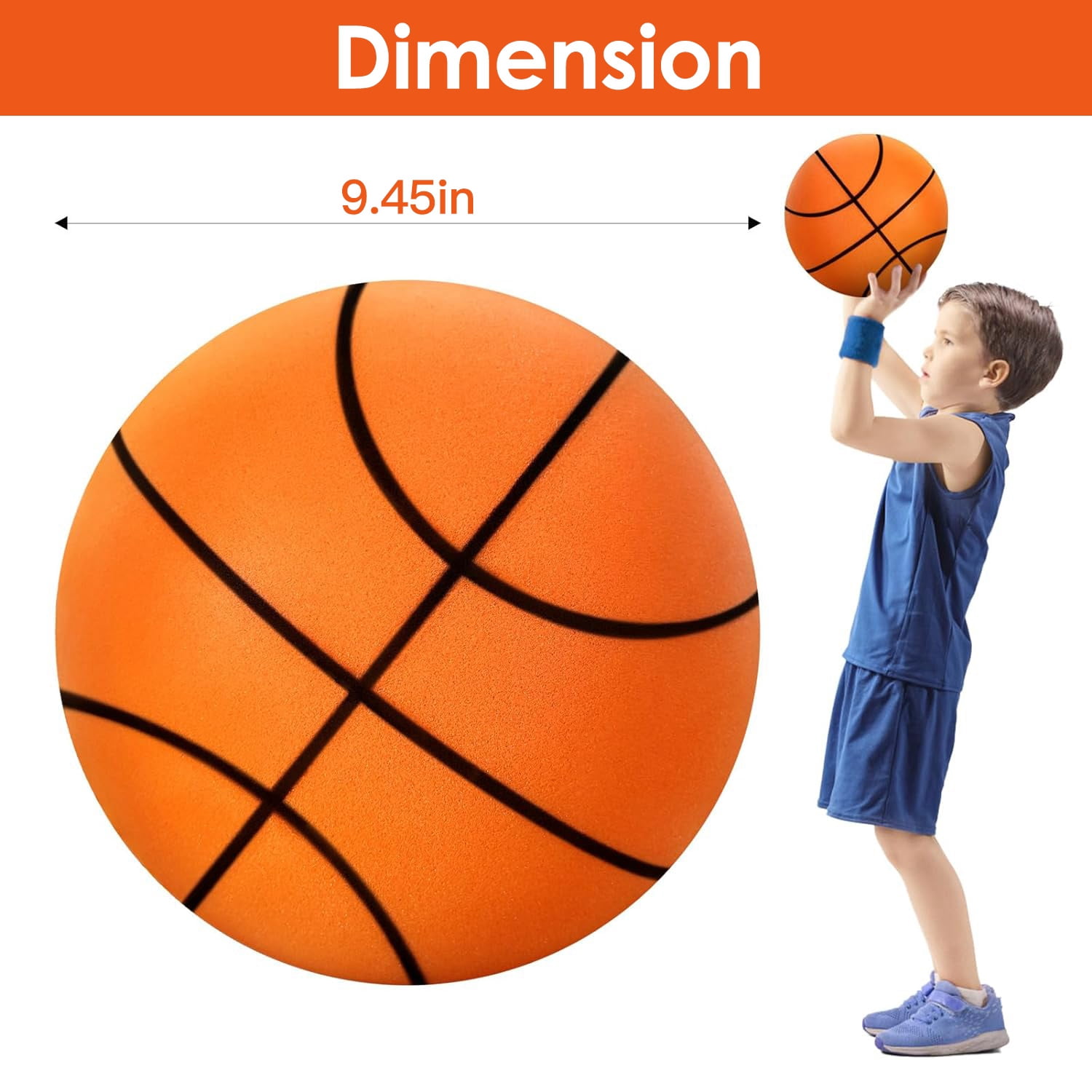 iMounTEK Silent Basketball Indoor Low Noise Training Ball Gift for Boy Girl