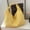 Yellow, variant on Slouchy Tote Bag for Women Large Nylon Shoulder Bag with Zipper Soft Crescent Handbag for Travel Gym Shopping Commute Weekend Beach and Vacation Lightweight 17.3 in