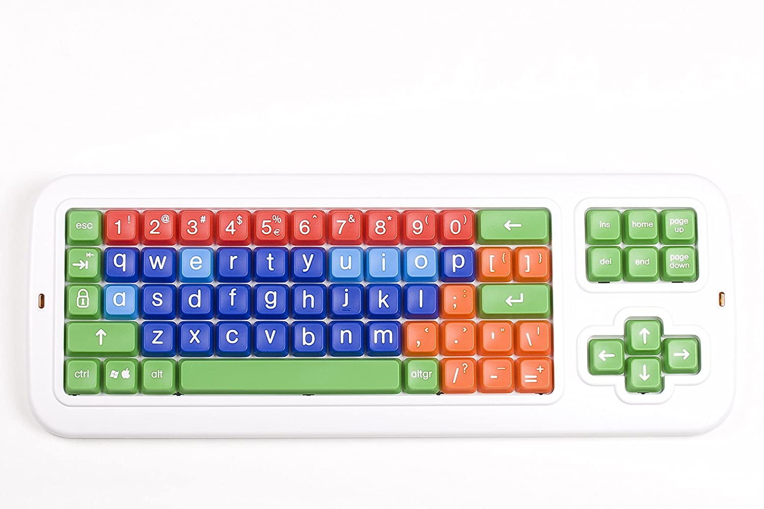 Clevy Colored Keyboard Lowercase, Large Letters and Colorful Keys