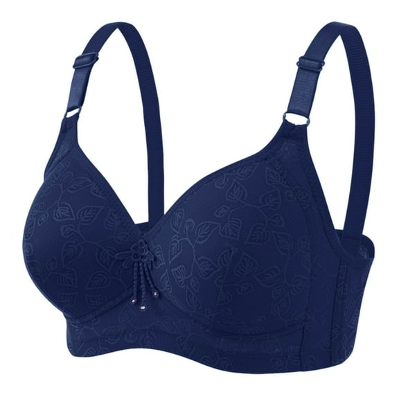 Sngxgn Women's Lace Bra Full Figure Zoned-In S upport Bra(Blue,36)