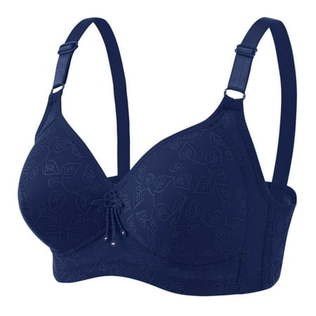 Blue 40 Women s Push Up Wireless Womens Bras Comfortable Support Bra Comfort SupportWomens BrasUnderwire Pack Underwire Bras Comfortable Wire Thin Sports Bra Bralette