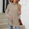 thumbnail image 2 of Sweater for Women, Half Turtleneck Sweaters for Women, Long Sleeve Loose Pullover Top, Split Pocket Design for Casual Comfort and Wear, 2 of 6