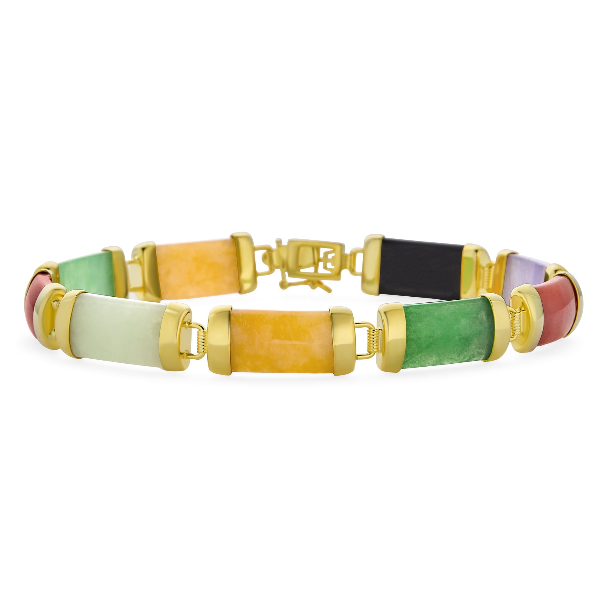 Rainbow Jade Bracelet With 14 Kt Yellow Gold Charm in Multicoloured   Sydney Evan  Mytheresa