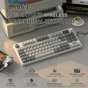 ATTACK SHARK K86 Wireless Mechanical Keyboard 75% with TFT Color Display & Knob Apex Pro TKL, 2.4G/Bluetooth/USB-C Wired RGB Backlit, Hot Swappable