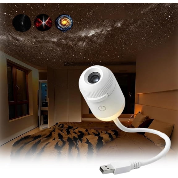 otnbgsr 2-in-1 Galaxy Star Projector Light 2026 Upgrade USB Mini LED Night Lamp Portable Ceiling Projection Ambient Wall Light for Room Decoration