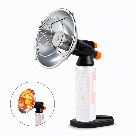 1Pcs Butane Tent and Camping Heater, Windproof Protection, Portable, for Indoor and Outdoor, Black