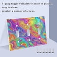 thumbnail image 4 of Dailycode Light Switch Plate Covers 2 Gang Wall Plate Plastics Outlet Covers for Kitchen Home Office Decor Rainbow Tie-dye, 4 of 8