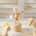 thumbnail image 2 of Yvsxxv Movable Wooden Puppet Figurine, Handcrafted Desktop Home Decor, 2 of 7
