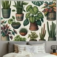 thumbnail image 2 of JEUXUS Plant Scene with Cacti and Succulents Wall Art Tapestry Painting, 2 of 6