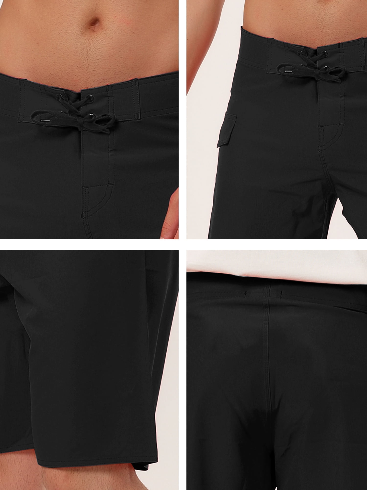 INSPIRE CHIC Men's Shorts Drawstring Swim Shorts Elastic Waist Board Shorts