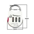 thumbnail image 6 of Huanledash Digit Number Lock Multipurpose Wear Resistant 6 Colors 3 Digit Combination Padlock Code lock for Home, 6 of 8