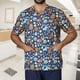 thumbnail image 1 of Tops médicos de enfermería Yinane camisas con cuello en V Azul oscuro S, 1 of 8