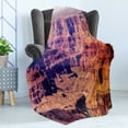 thumbnail image 4 of American Soft Flannel Fleece Throw Blanket, Grand Canyon in Arizona Base Elevations North American Sublime Tribal Landscape, Cozy Plush for Indoor and Outdoor Use, 50" x 70", Brown, by Ambesonne, 4 of 5
