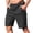 Black, variant on JTSRKL Men's Flat Front Dress Shorts Solid Zip Fly Button Elastic Waist Stretch Bottoms Quick Dry Business Golf Daily Sports Wear Short Pants Dark Gray XL