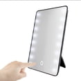 thumbnail image 1 of Espejo de maquillaje con 16 Leds, espejo cosmético con interruptor de atenuación de presión, soporte con pilas para mesa, baño, dormitorio, Trav Xemadio 2027923-2, 1 of 4