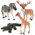 thumbnail image 2 of Gprince 4pcs Simulation Wild Animals Model Zebra Reindeer Giraffe Action Figure Children Educational Toys For Gifts, 2 of 6