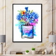 thumbnail image 2 of Designart 'Perfume Chanel Five With Blue Flowers' French Country Framed Canvas Wall Art Print, 2 of 5