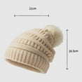 thumbnail image 6 of Winter Women Beanie Hat, Warm Cable Knit Beanies for Women, Knitted Hat Skull Cap Faux Fur Pom Fleece Lined, 6 of 8