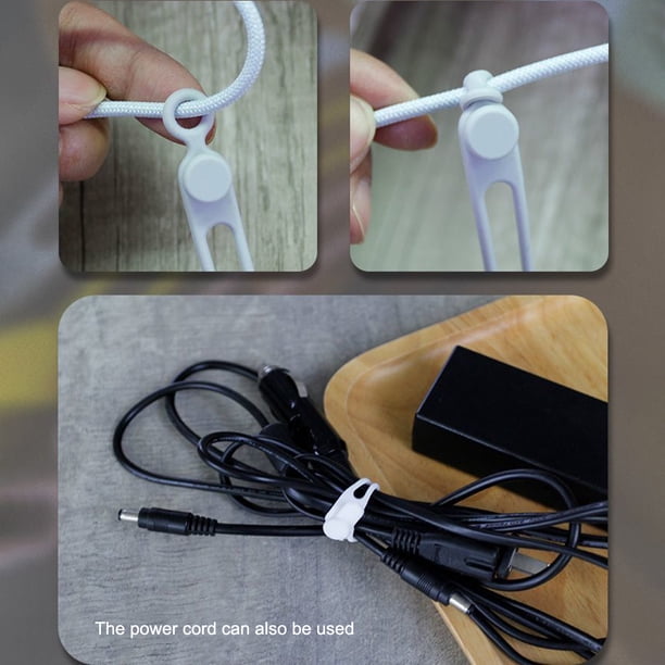 Organizador de cables de silicona, organizadores de gestión de cables, 5 uds.
