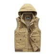 thumbnail image 2 of Chaleco holgado de terciopelo de talla grande para hombre, de otoño, de algodón puro al 95 % y con múltiples bolsillos para exteriores, con clip para caballos, 2 of 5