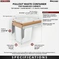 thumbnail image 4 of Rev-A-Shelf Top Mount Single Pullout Under Cabinet Trash Can, 35 Qt, 4WCTM-12DM1-343-FL, 4 of 9