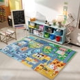 thumbnail image 4 of Janvonne Four Seasons City Life Kids Play Arae Rug - Soft Educational Carpet, Non-Slip Washable Floor Mat for Nursery Playroom ,5x7ft, 4 of 9