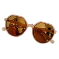 thumbnail image 5 of Gafas de sol retro para mujer, estilo callejero, con montura pequeña, té con leche, cara grande, finas, tendencia de moda, para calle, 5 of 5