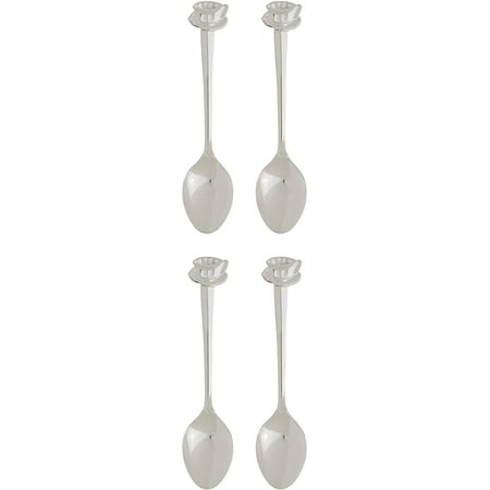 

HIC Demi Spoon Set Cup and Saucer Design Silver Plated Stainless Steel Set of 4
