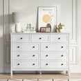 thumbnail image 6 of YouTrend 9-Drawer Dressers for Bedroom,55.1"Width Modern Chest of Drawer with Metal Handlesfor Living Room,Hallway,Entryway,White, 6 of 10