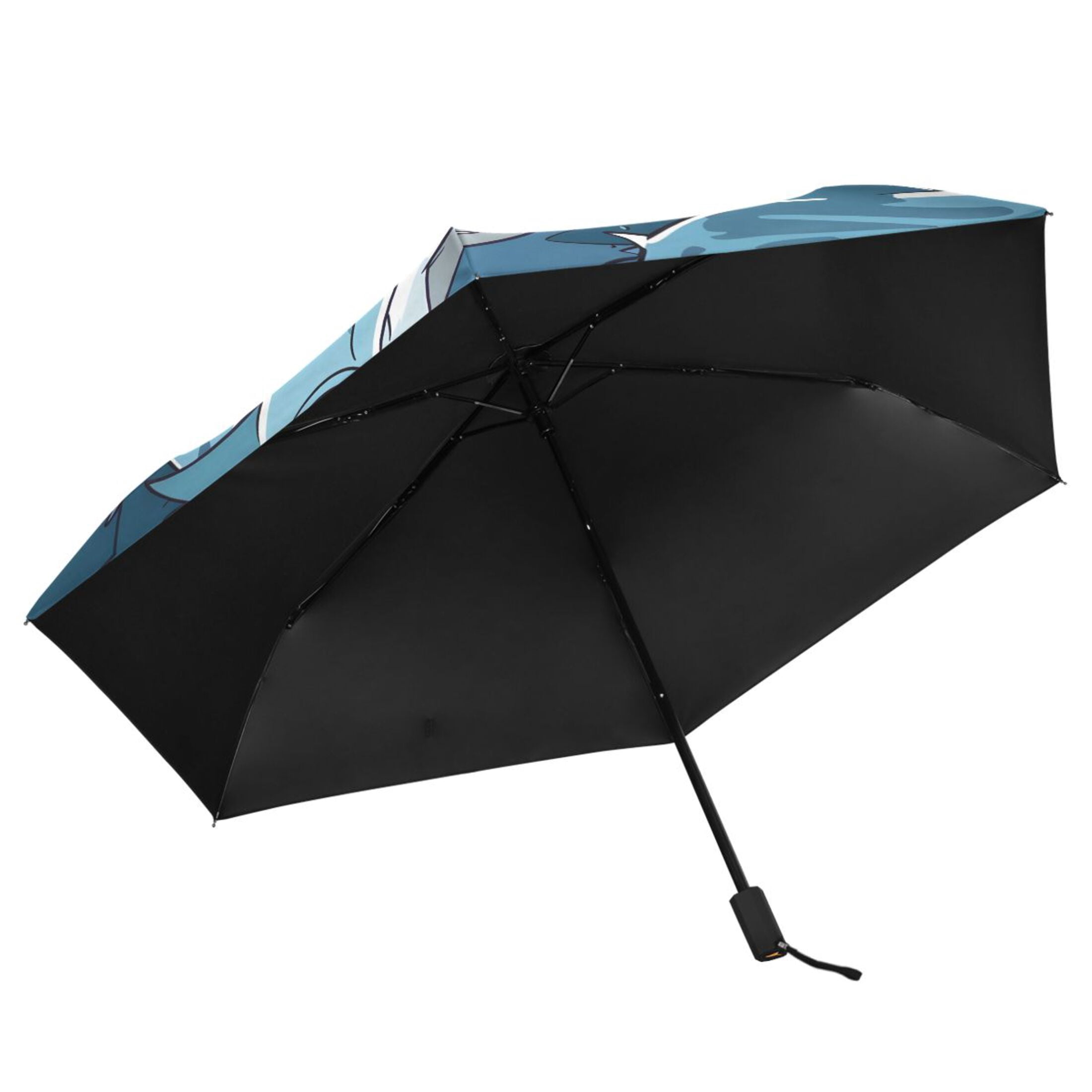 ALAZA Many Sharks UPF 50+ Compact Folding Umbrella for Rain Travel Umbrella Packable