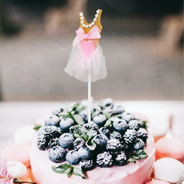 Masteelf Golden Ballerina Cake Toppers with Glitter Tutus Dress for Girls  Birthday Party Decorations 5 Pieces - Walmart.com