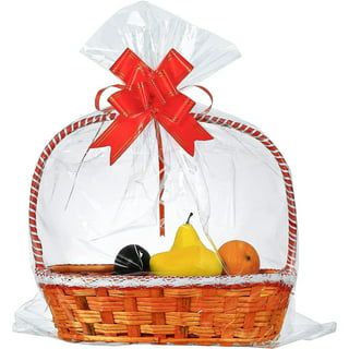 Clear Cello Basket Bags, Large 20x36, 50 Pack