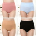 thumbnail image 2 of FELTECHELECTR 4 piezas de calzoncillos para mujer, ropa interior de cintura alta, calzoncillos elásticos, calzoncillos para mujer, talla M, 2 of 7