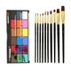 thumbnail image 3 of Kit de pintura facial y corporal de 18 colores con 10 pinceles para maquillaje de Halloween 18 colores mate, 3 of 8