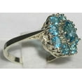 thumbnail image 3 of LBG 925 Sterling Silver Natural Blue Topaz Womens Promise Ring - Size 6.5, 3 of 4