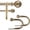 Warm Gold, variant on KITBONIS Curtain Rod Set Ball Dec Engraved Double Extendable Curtain Rod 48"-84"