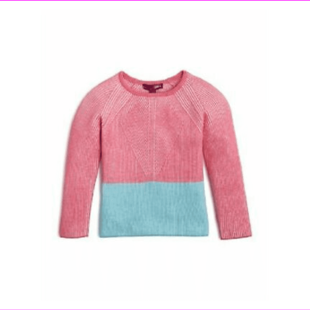 aqua color block sweater