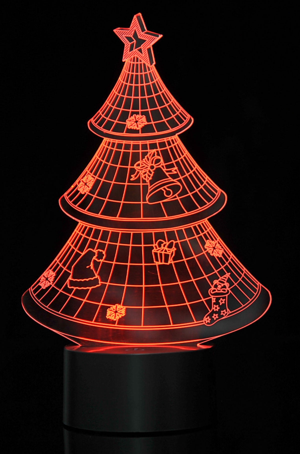 PlayWorld Board No More! 3D Christmas Tree Laser Cut Precision LED Lights